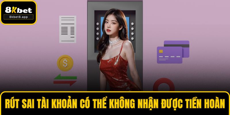 Rút sai tài khoản có thể không nhận được tiền hoàn